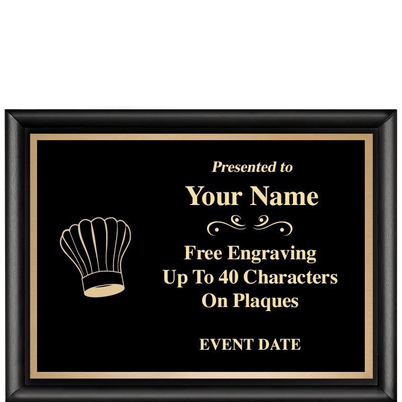 8X6 CLASSIC BLACK SHINY PLAQUE