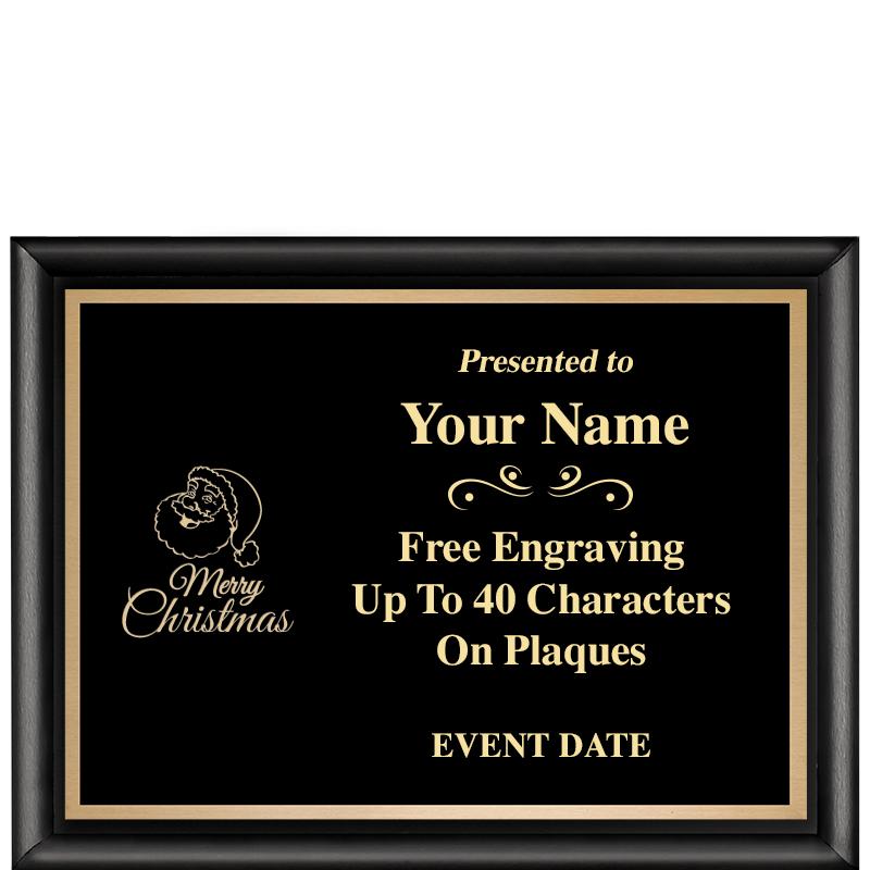 8X6 CLASSIC BLACK SHINY PLAQUE