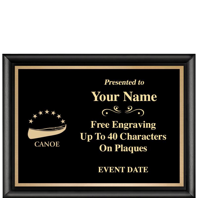 8X6 CLASSIC BLACK SHINY PLAQUE