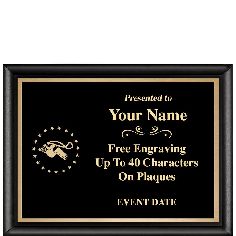 8X6 CLASSIC BLACK SHINY PLAQUE