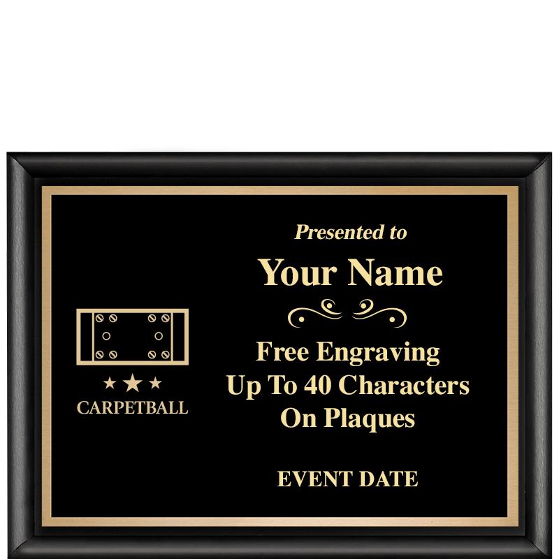 8X6 CLASSIC BLACK SHINY PLAQUE