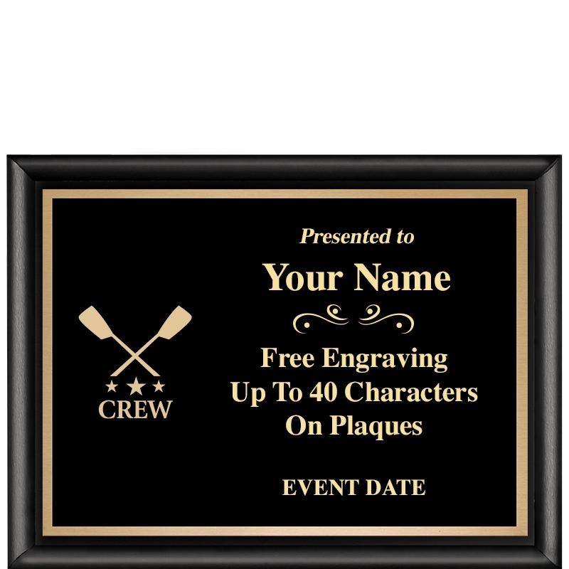 8X6 CLASSIC BLACK SHINY PLAQUE