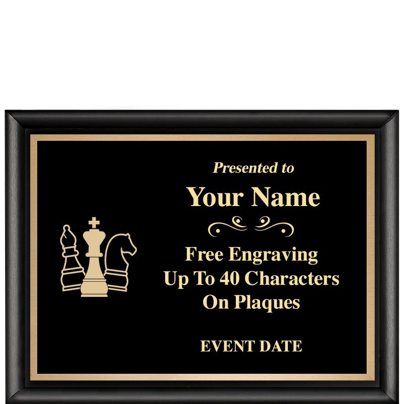 8X6 CLASSIC BLACK SHINY PLAQUE