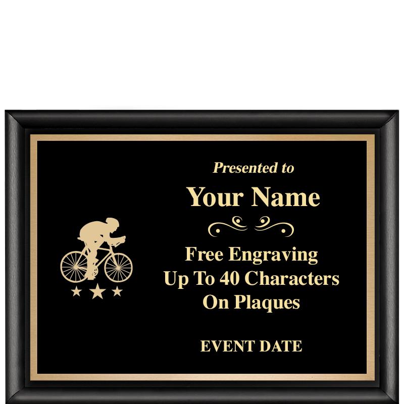 8X6 CLASSIC BLACK SHINY PLAQUE