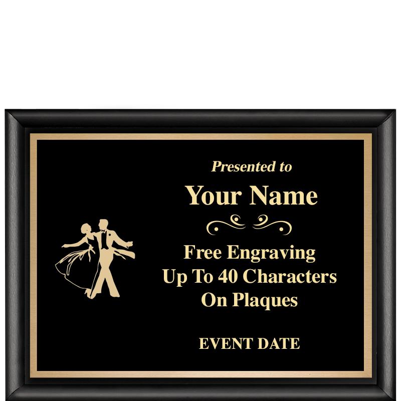 8X6 CLASSIC BLACK SHINY PLAQUE