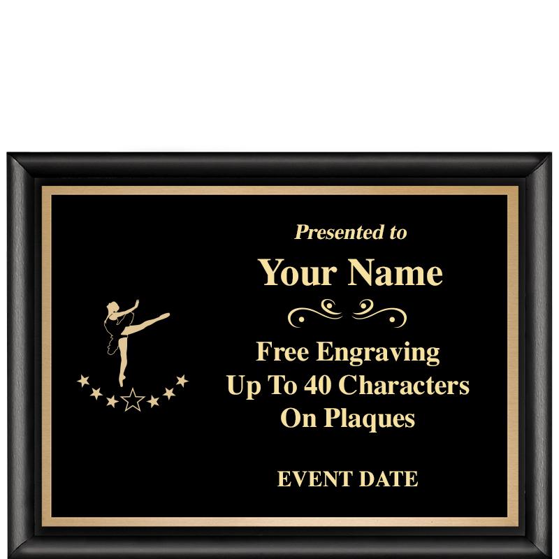 8X6 CLASSIC BLACK SHINY PLAQUE