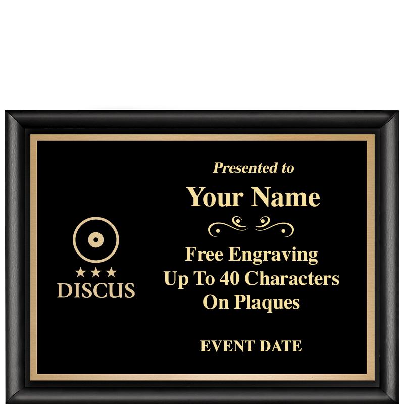 8X6 CLASSIC BLACK SHINY PLAQUE