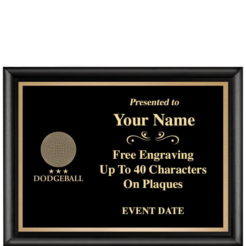 8X6 CLASSIC BLACK SHINY PLAQUE