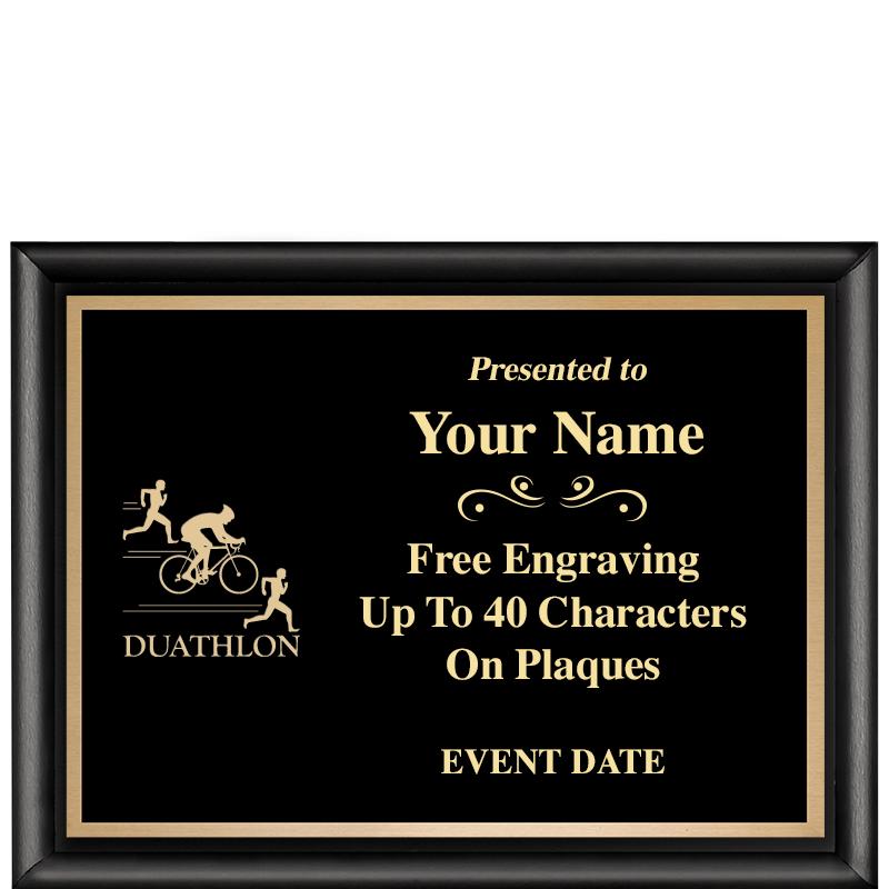 8X6 CLASSIC BLACK SHINY PLAQUE