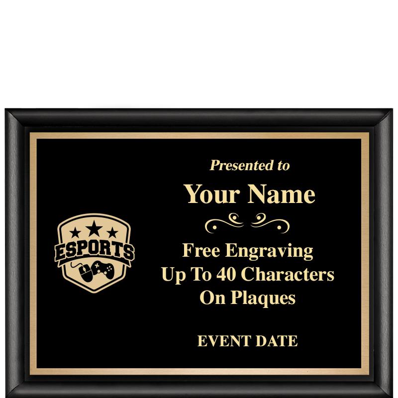 8X6 CLASSIC BLACK SHINY PLAQUE