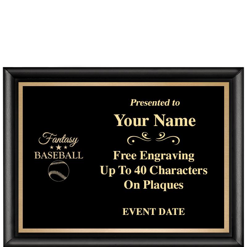 8X6 CLASSIC BLACK SHINY PLAQUE