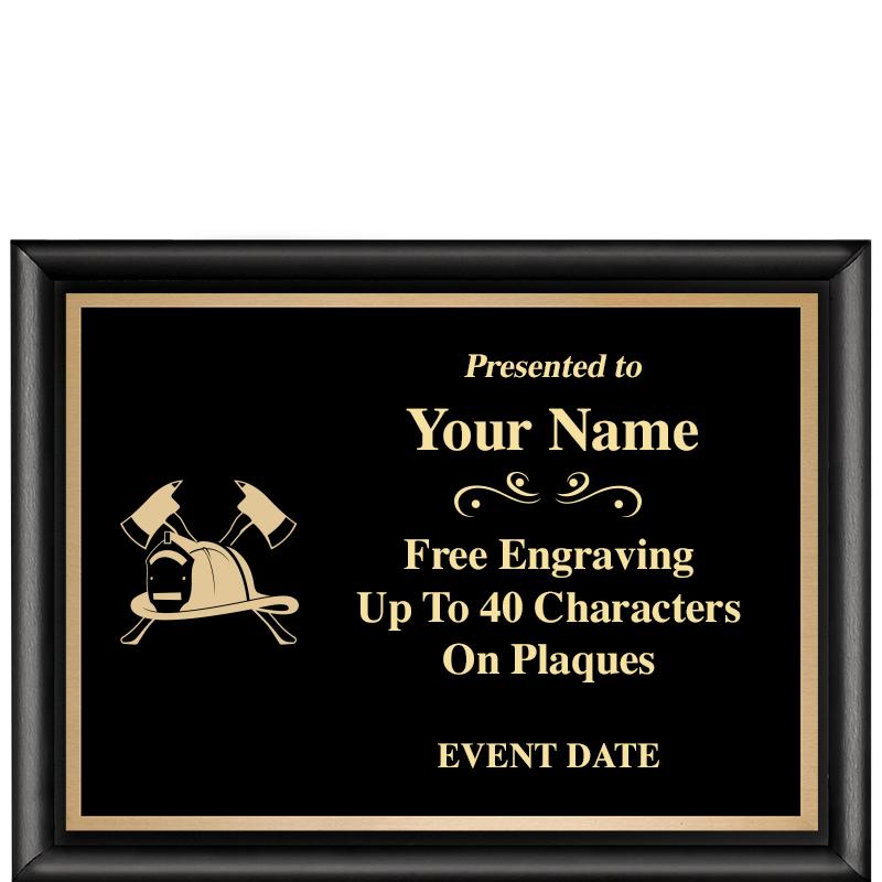 8X6 CLASSIC BLACK SHINY PLAQUE