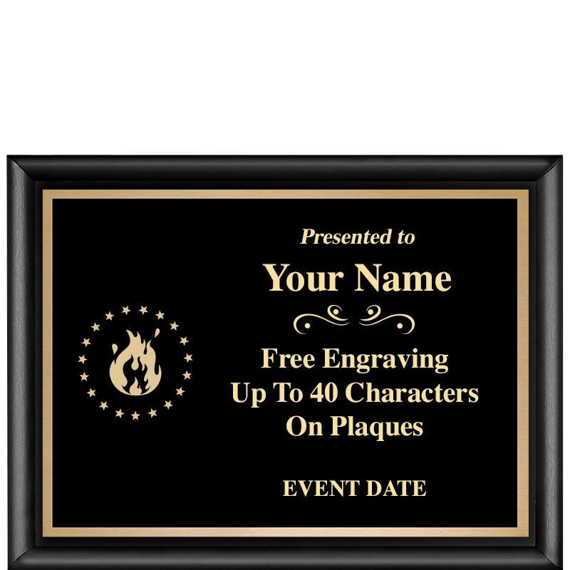 8X6 CLASSIC BLACK SHINY PLAQUE