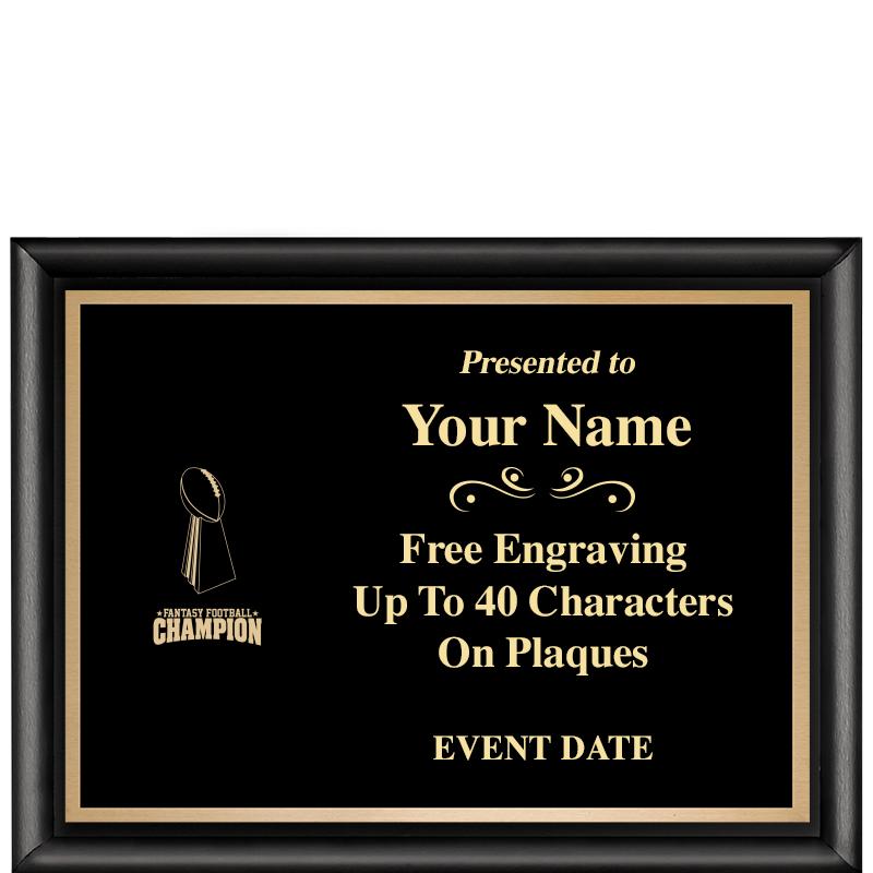 8X6 CLASSIC BLACK SHINY PLAQUE