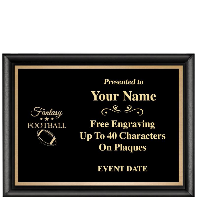 8X6 CLASSIC BLACK SHINY PLAQUE