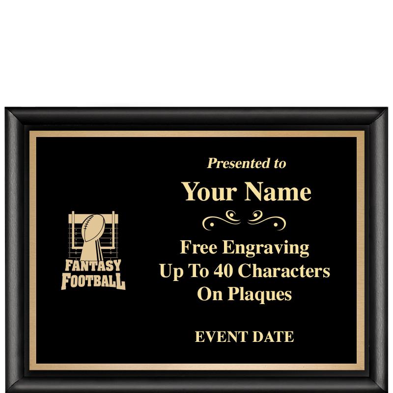 8X6 CLASSIC BLACK SHINY PLAQUE