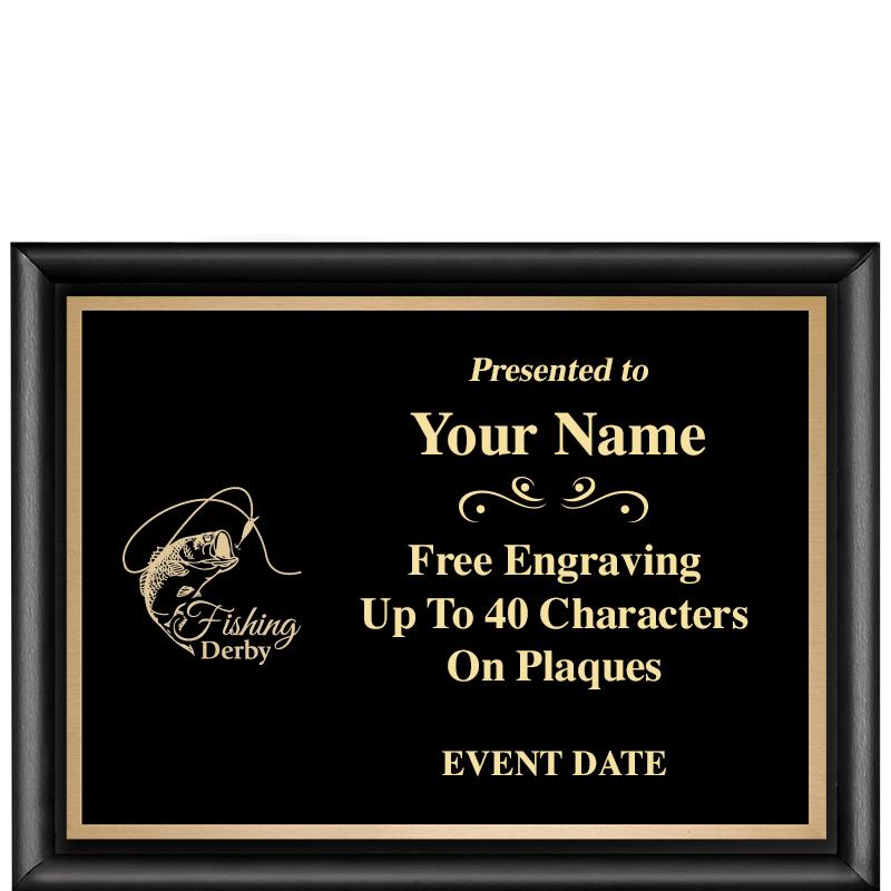8X6 CLASSIC BLACK SHINY PLAQUE