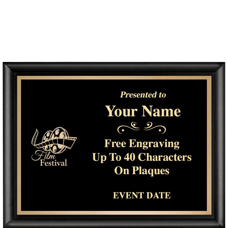 8X6 CLASSIC BLACK SHINY PLAQUE