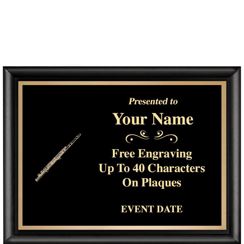 8X6 CLASSIC BLACK SHINY PLAQUE