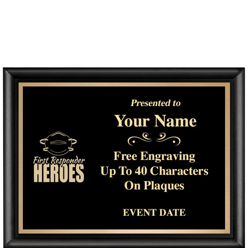 8X6 CLASSIC BLACK SHINY PLAQUE