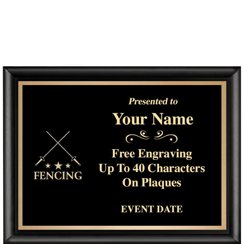 8X6 CLASSIC BLACK SHINY PLAQUE