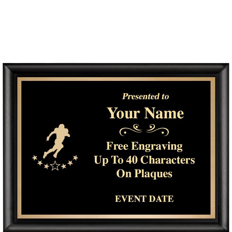 8X6 CLASSIC BLACK SHINY PLAQUE