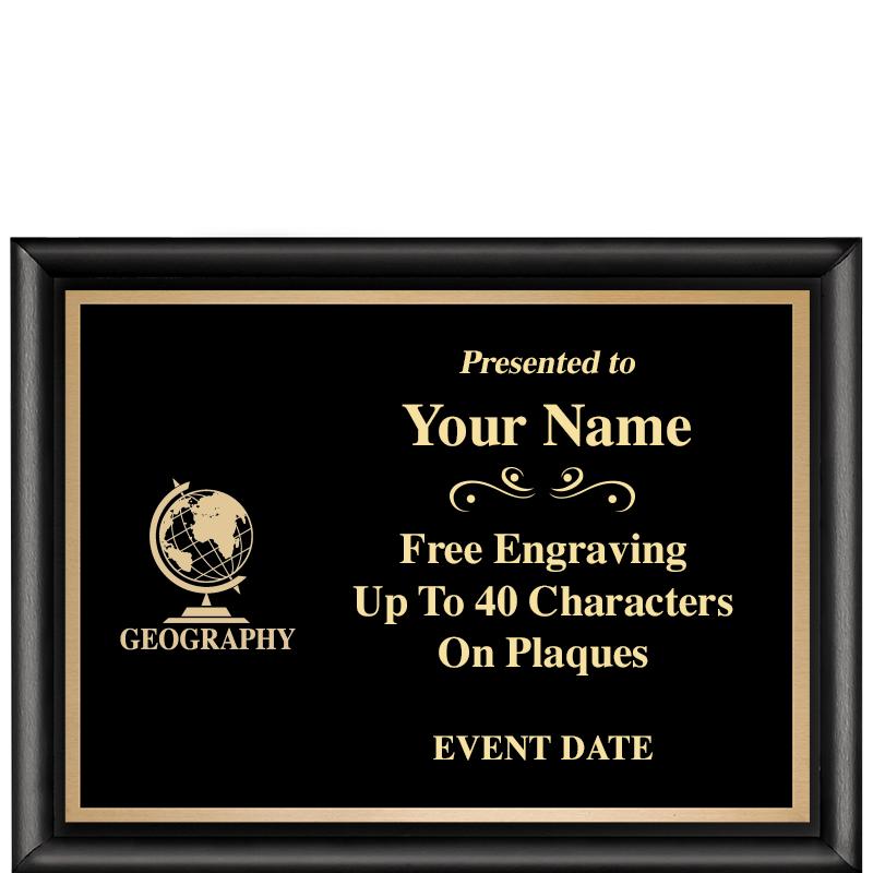 8X6 CLASSIC BLACK SHINY PLAQUE