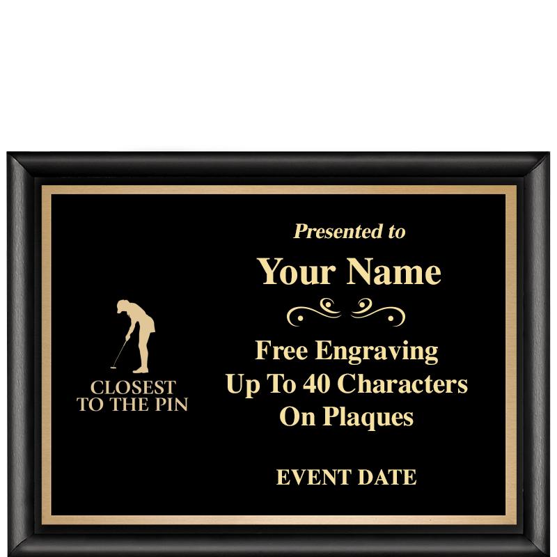 8X6 CLASSIC BLACK SHINY PLAQUE