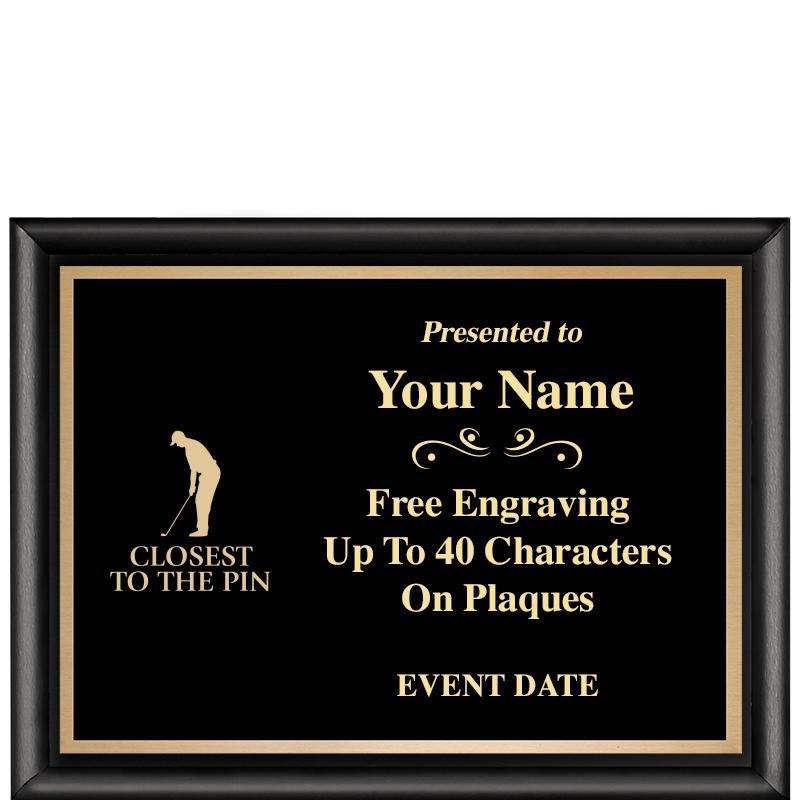 8X6 CLASSIC BLACK SHINY PLAQUE