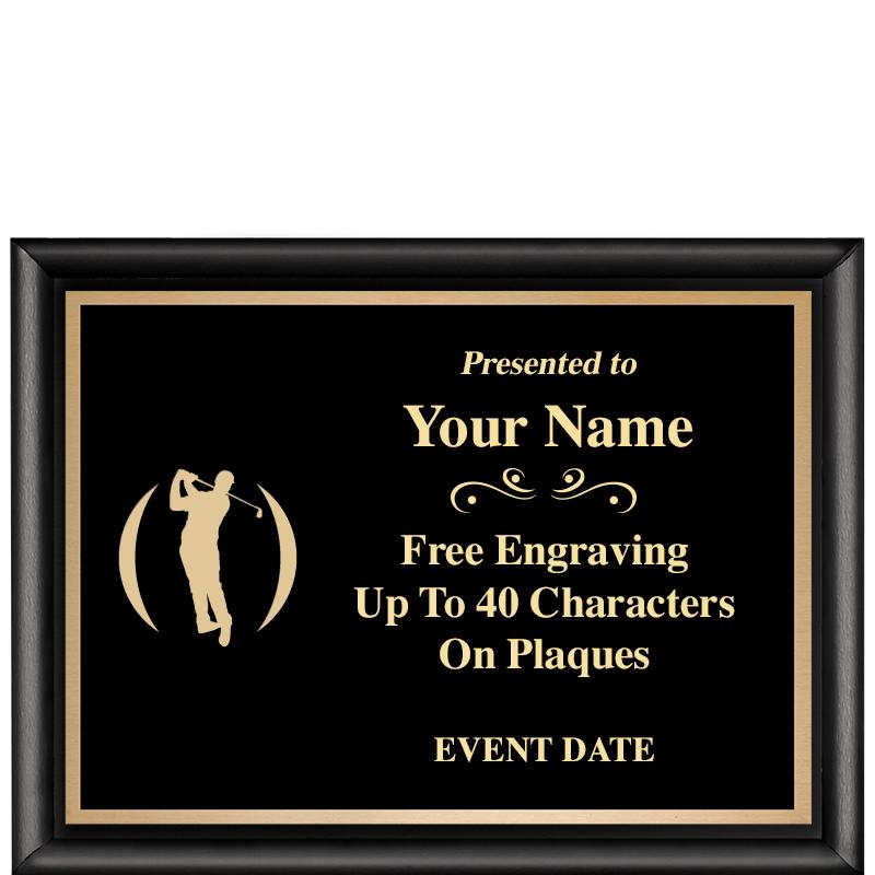 8X6 CLASSIC BLACK SHINY PLAQUE