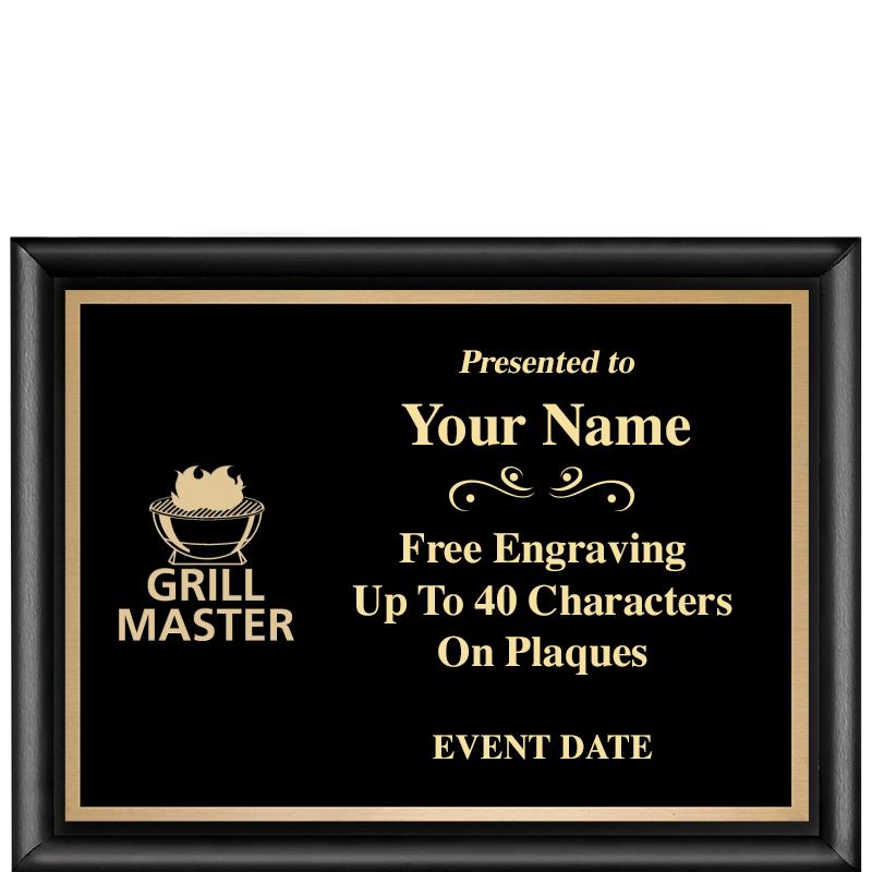 8X6 CLASSIC BLACK SHINY PLAQUE