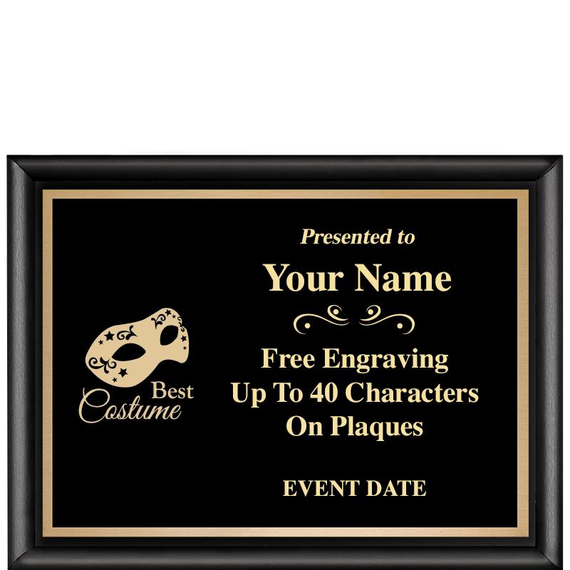 8X6 CLASSIC BLACK SHINY PLAQUE