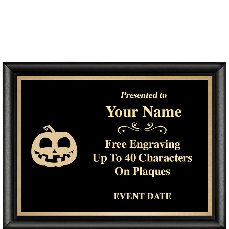 8X6 CLASSIC BLACK SHINY PLAQUE