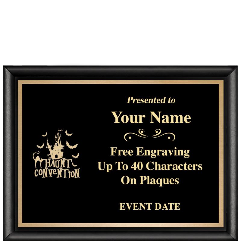 8X6 CLASSIC BLACK SHINY PLAQUE