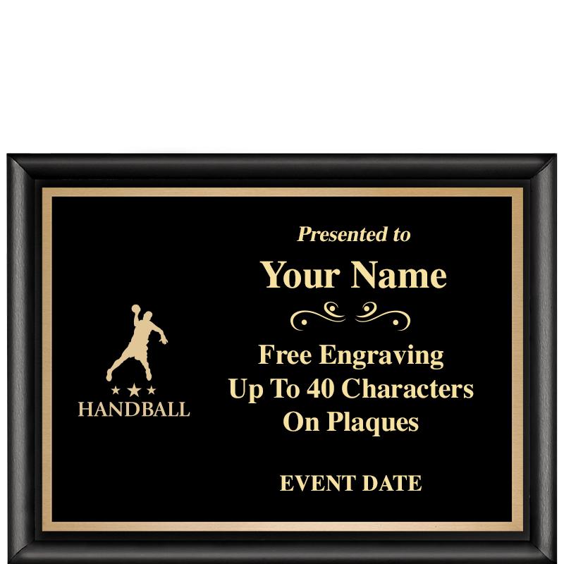 8X6 CLASSIC BLACK SHINY PLAQUE