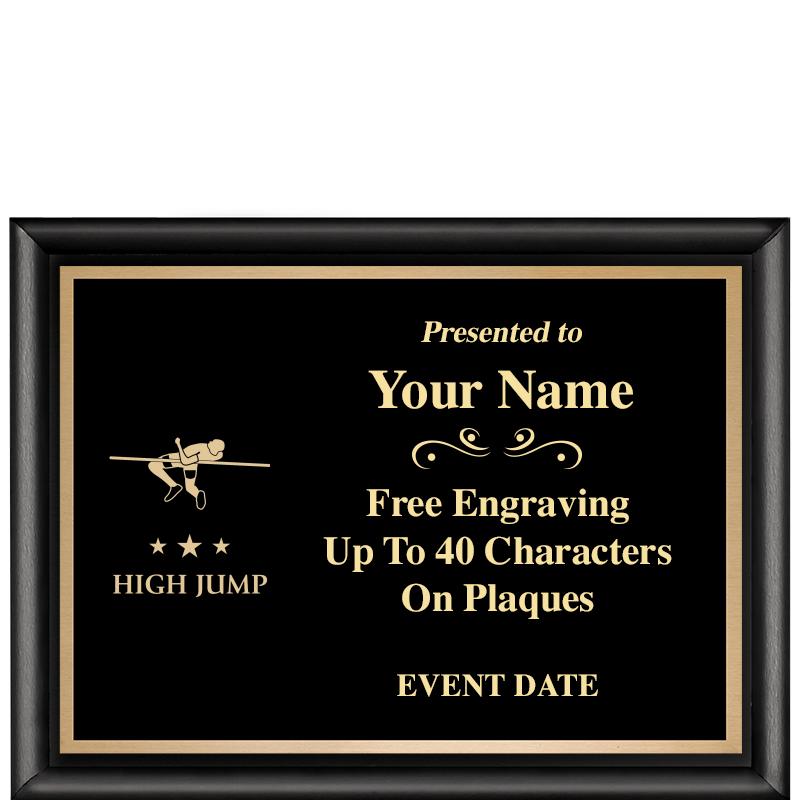 8X6 CLASSIC BLACK SHINY PLAQUE