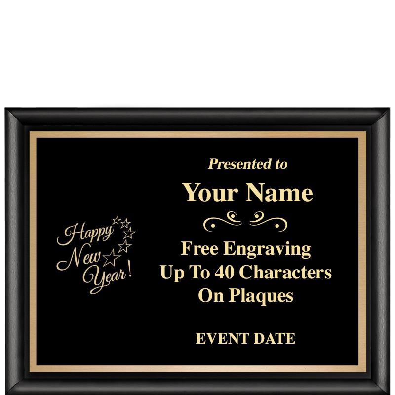 8X6 CLASSIC BLACK SHINY PLAQUE