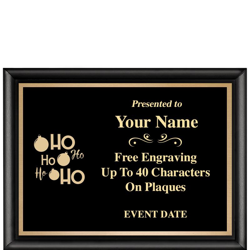 8X6 CLASSIC BLACK SHINY PLAQUE