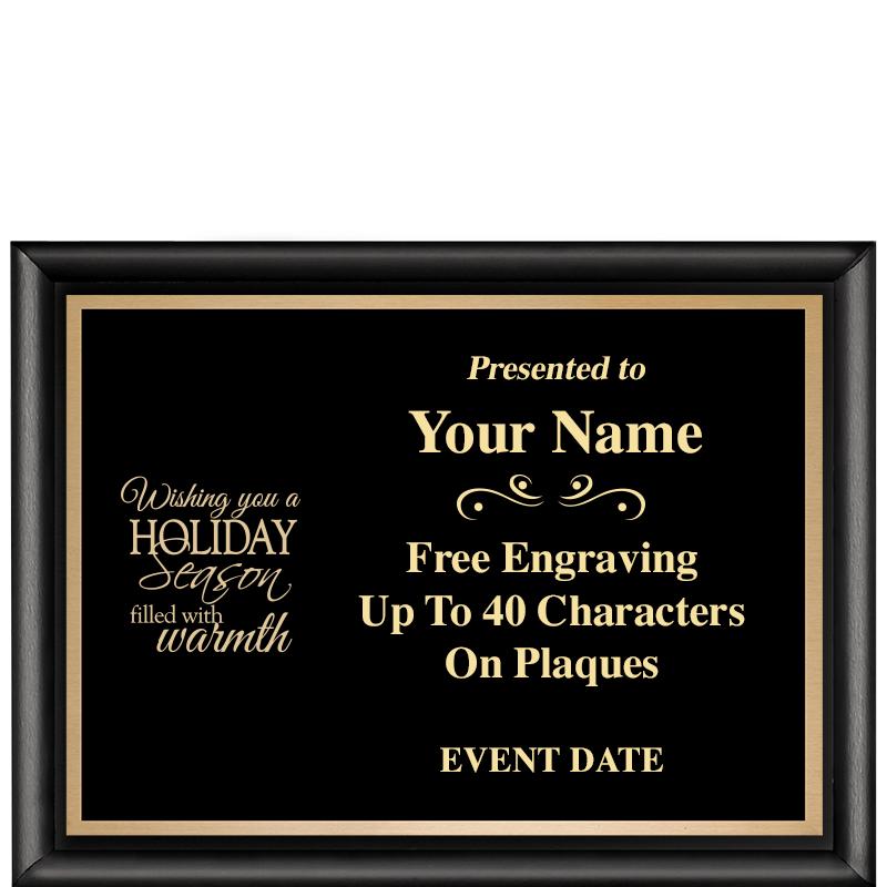 8X6 CLASSIC BLACK SHINY PLAQUE