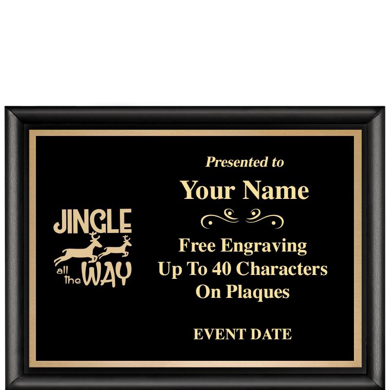 8X6 CLASSIC BLACK SHINY PLAQUE
