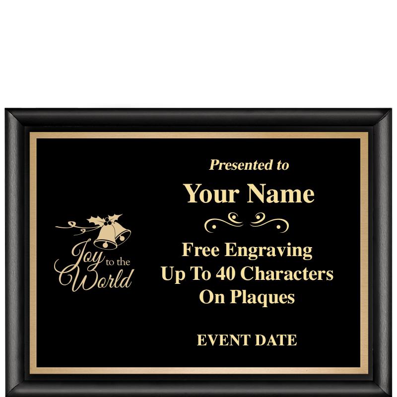 8X6 CLASSIC BLACK SHINY PLAQUE