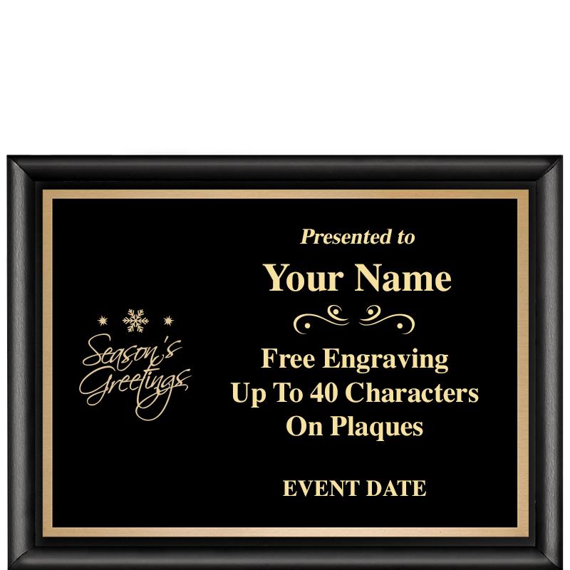 8X6 CLASSIC BLACK SHINY PLAQUE