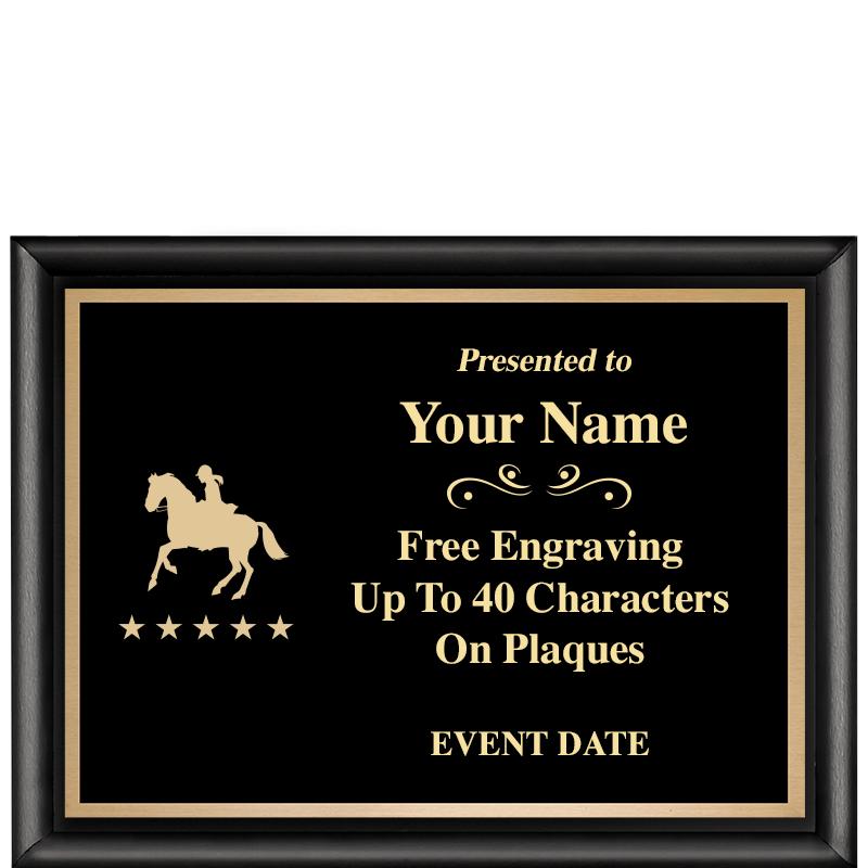 8X6 CLASSIC BLACK SHINY PLAQUE