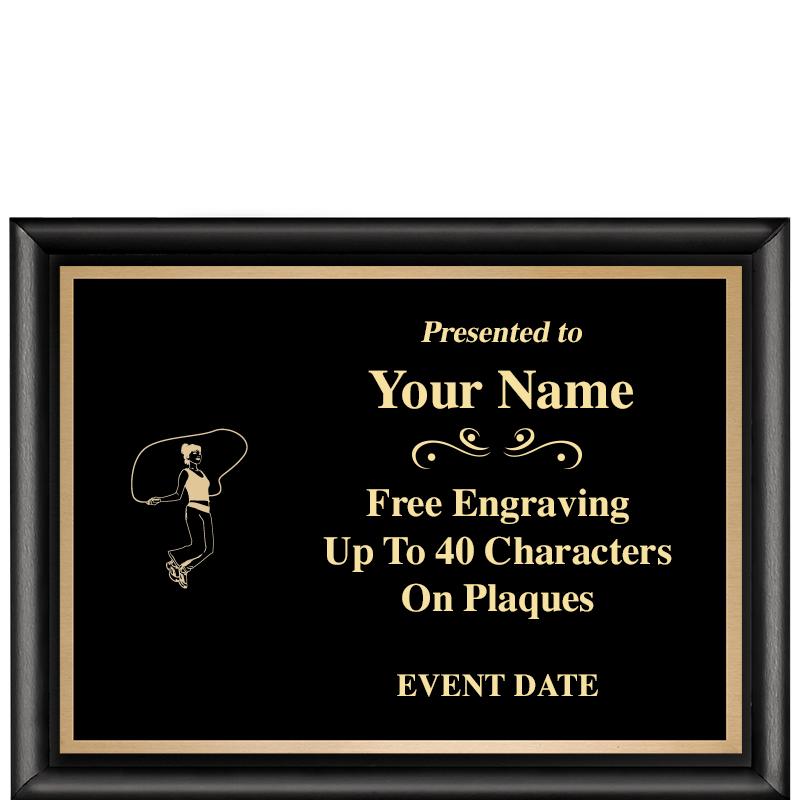 8X6 CLASSIC BLACK SHINY PLAQUE