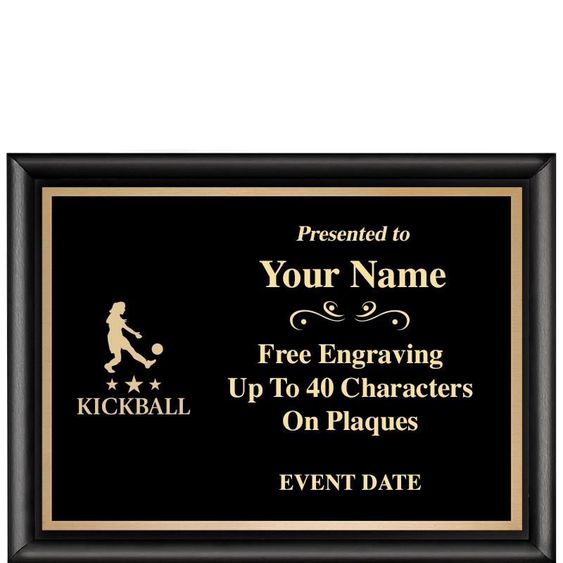 8X6 CLASSIC BLACK SHINY PLAQUE