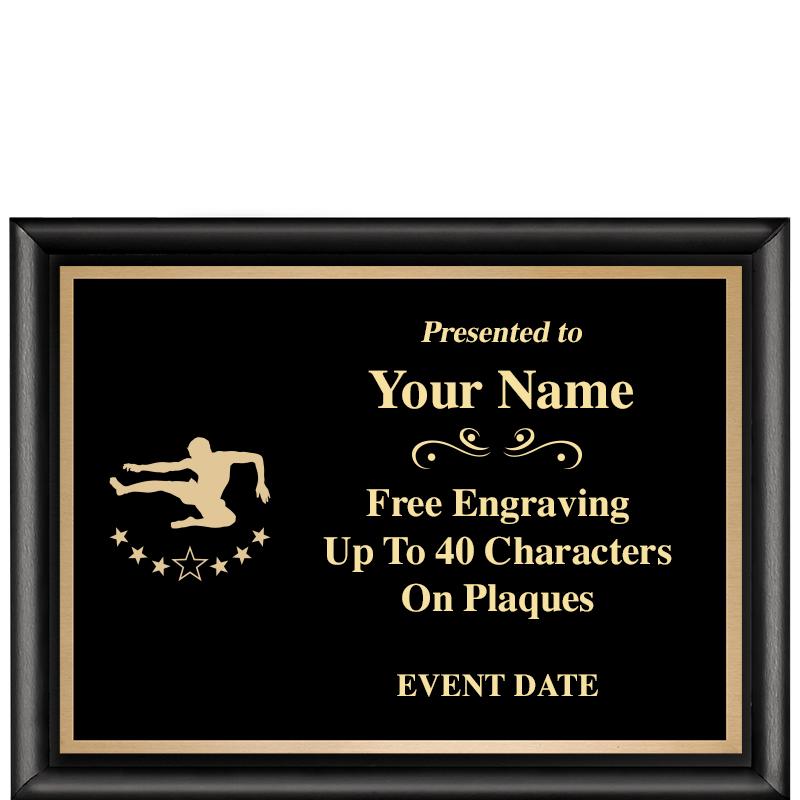 8X6 CLASSIC BLACK SHINY PLAQUE