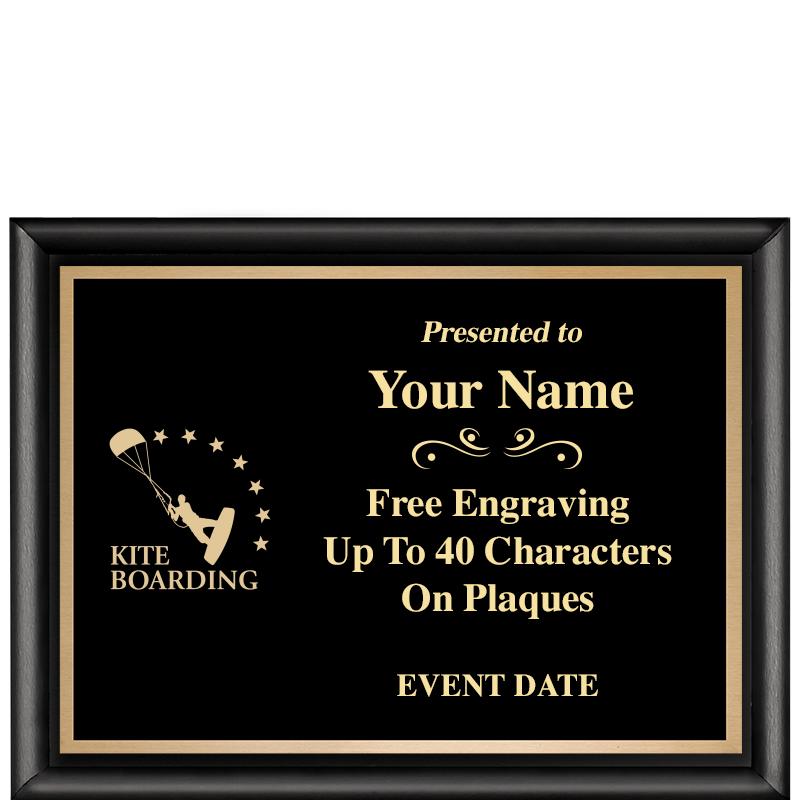 8X6 CLASSIC BLACK SHINY PLAQUE