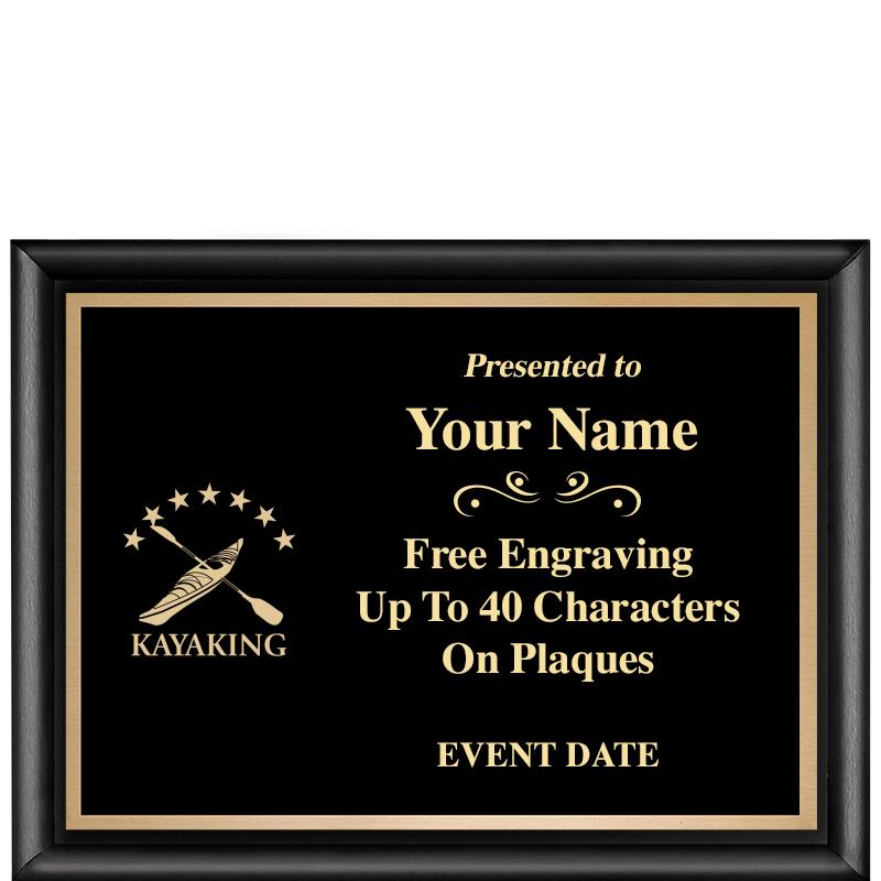 8X6 CLASSIC BLACK SHINY PLAQUE