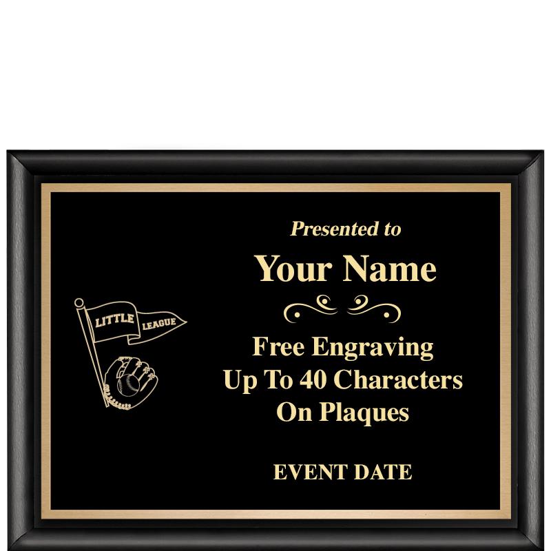 8X6 CLASSIC BLACK SHINY PLAQUE
