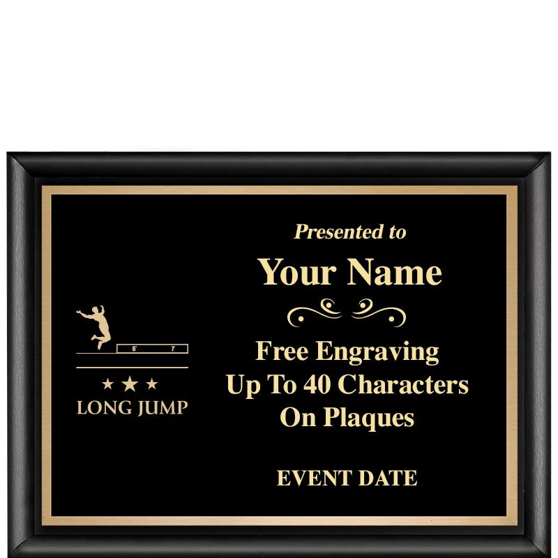 8X6 CLASSIC BLACK SHINY PLAQUE